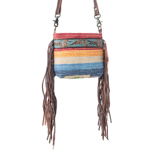 ETCHED RAINBOW HAND TOOLED BAG