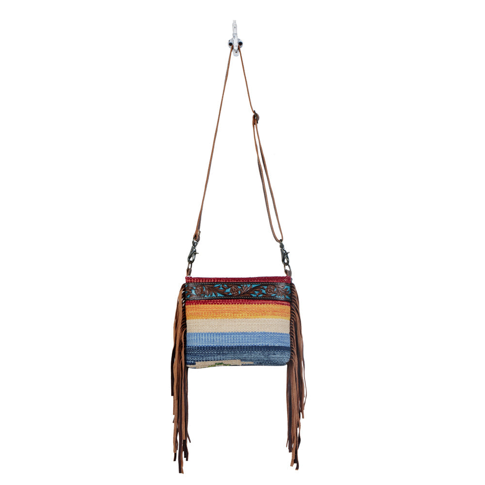 ETCHED RAINBOW HAND TOOLED BAG