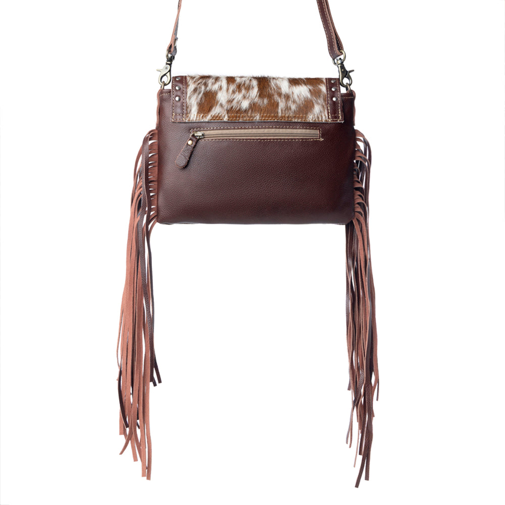 Carved Blossoms  Leather & Hairon Bag