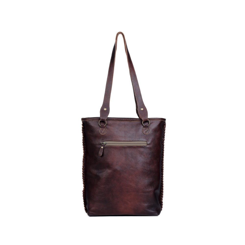 Embossed Ferric Leather & Hairon Bag