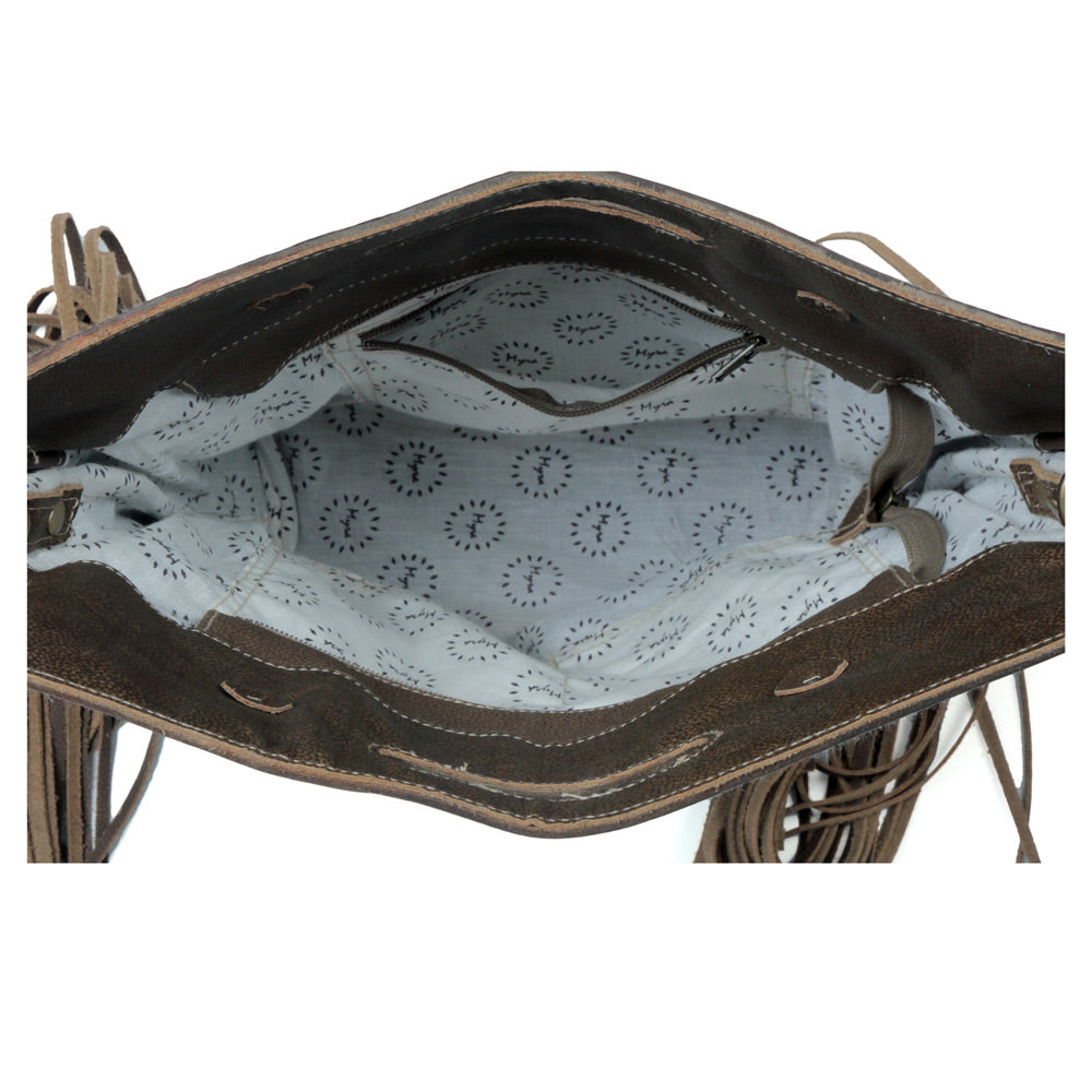 Blue Vine Hand-Tooled Bag