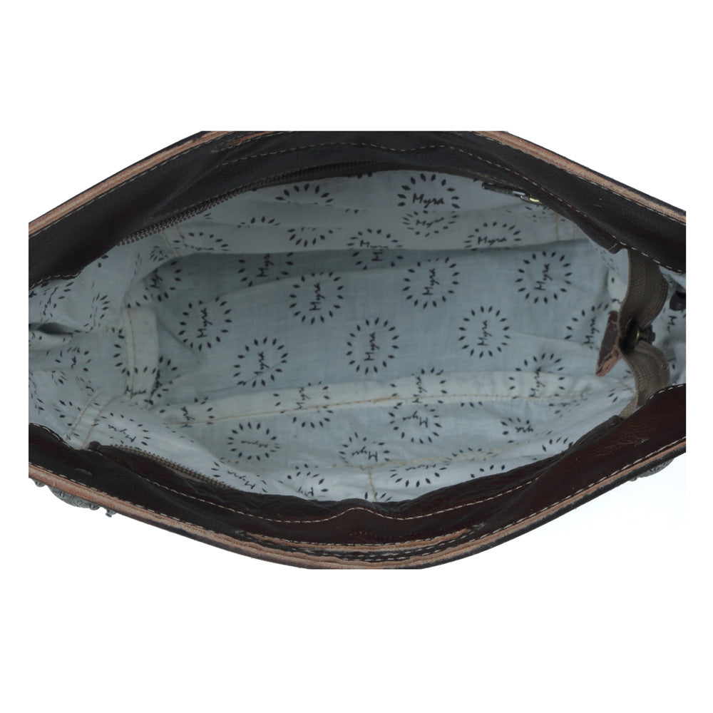 Blue Blossoms Hand-Tooled Bag