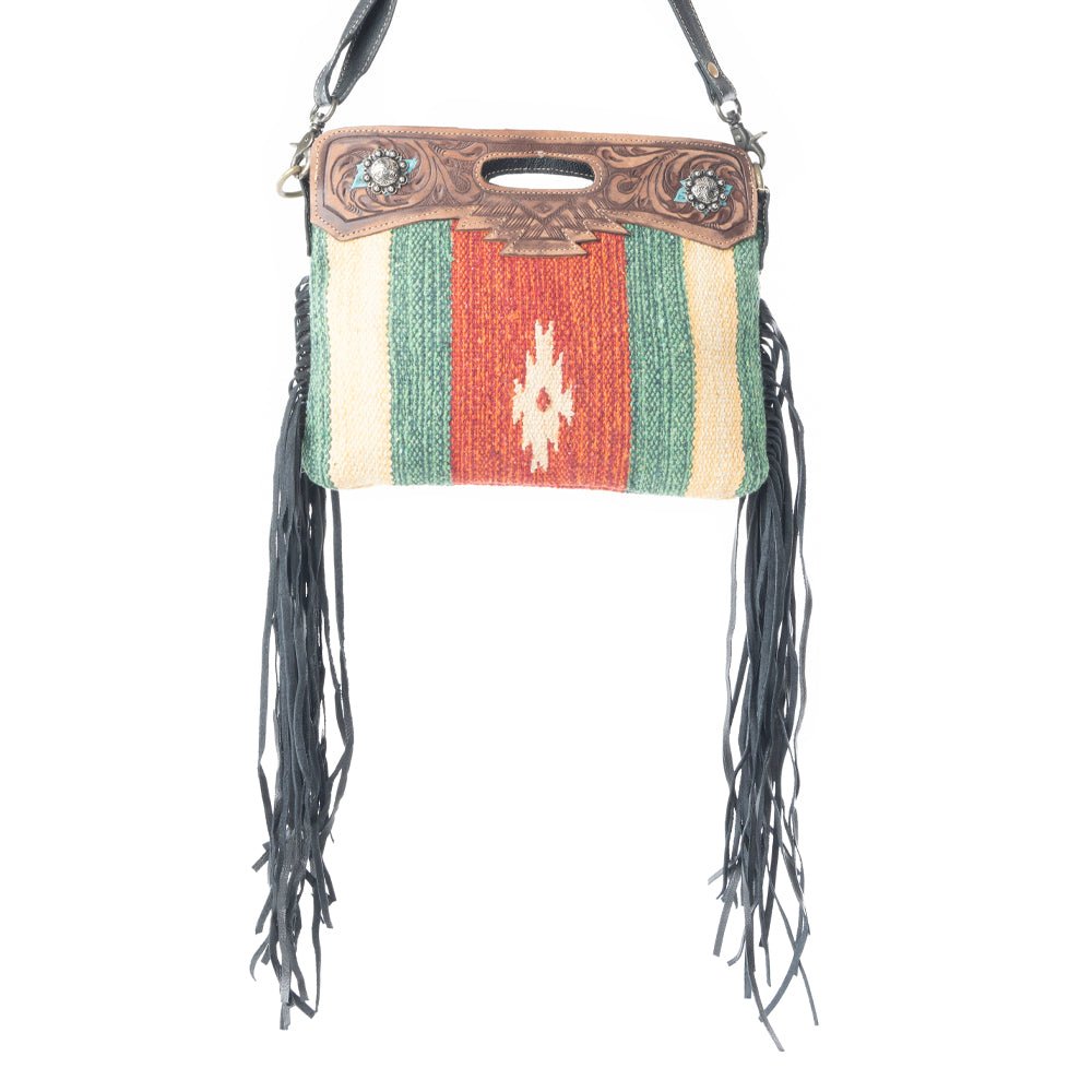 Rubious  Hand-Tooled Bag