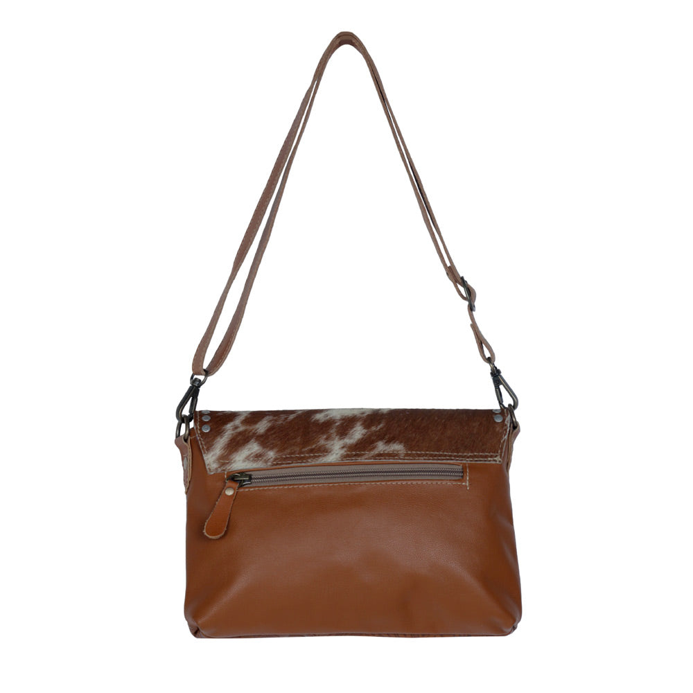Blossom Etched Leather & Hairon Bag