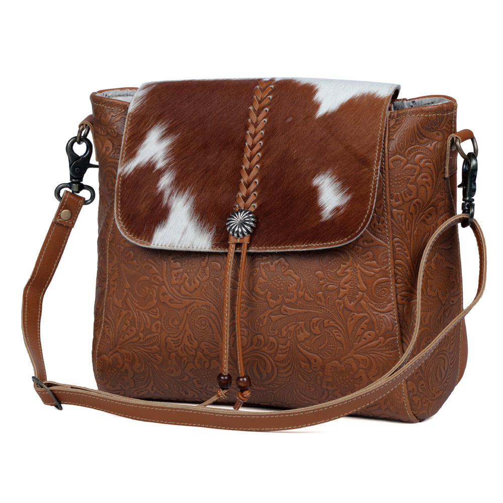 Mahogany Leather & Hairon Bag