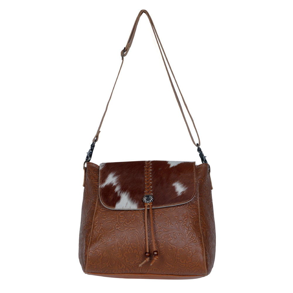 Mahogany Leather & Hairon Bag