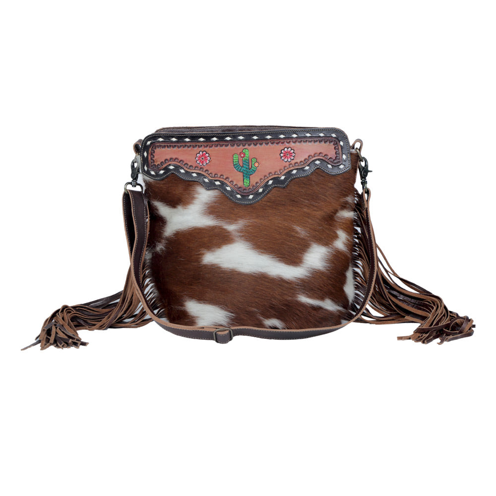 Cutesy Cactus Hand-Tooled Bag
