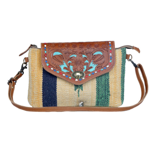 Beamy Rays Hand-Tooled Bag.