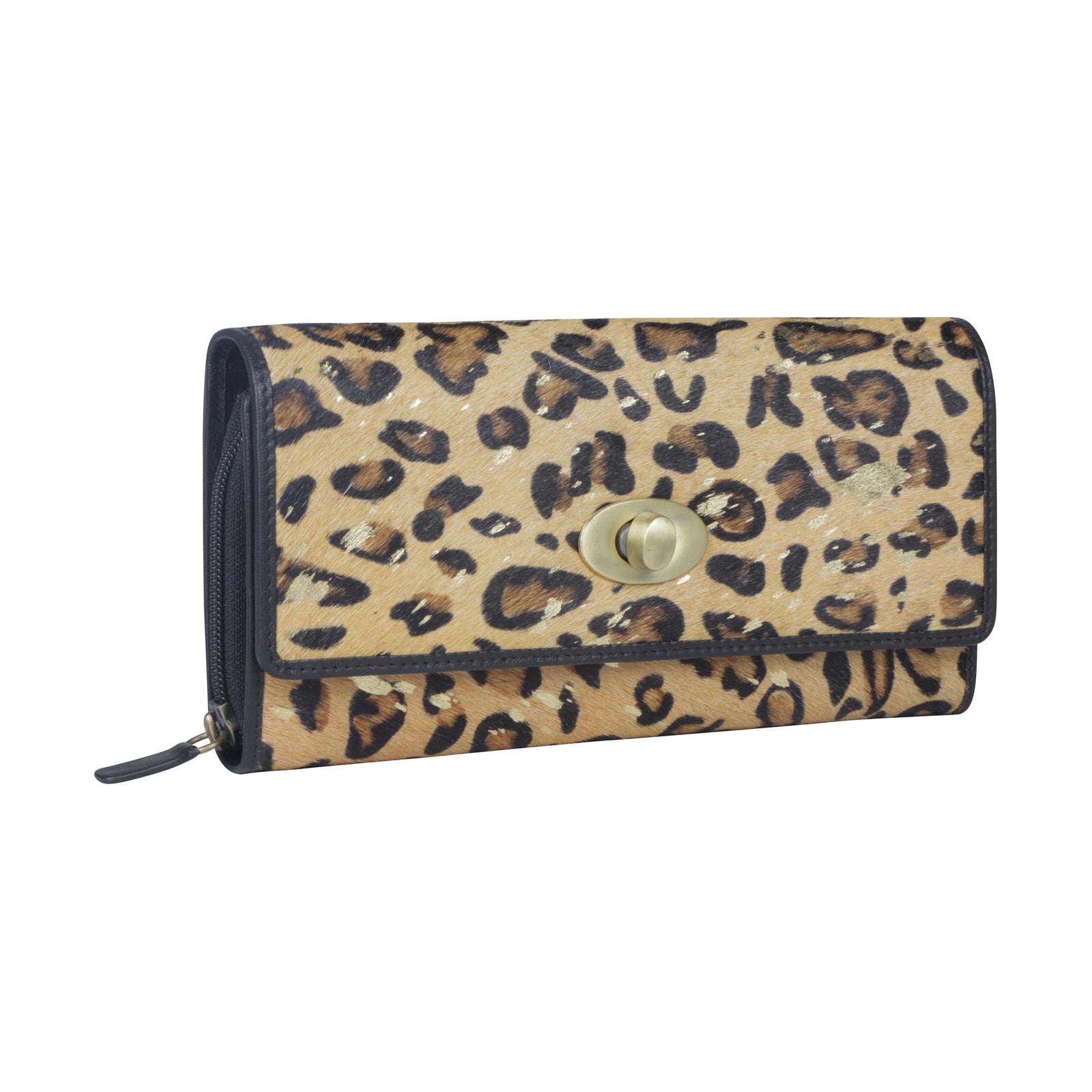 Ornate Leopard Print Wallet