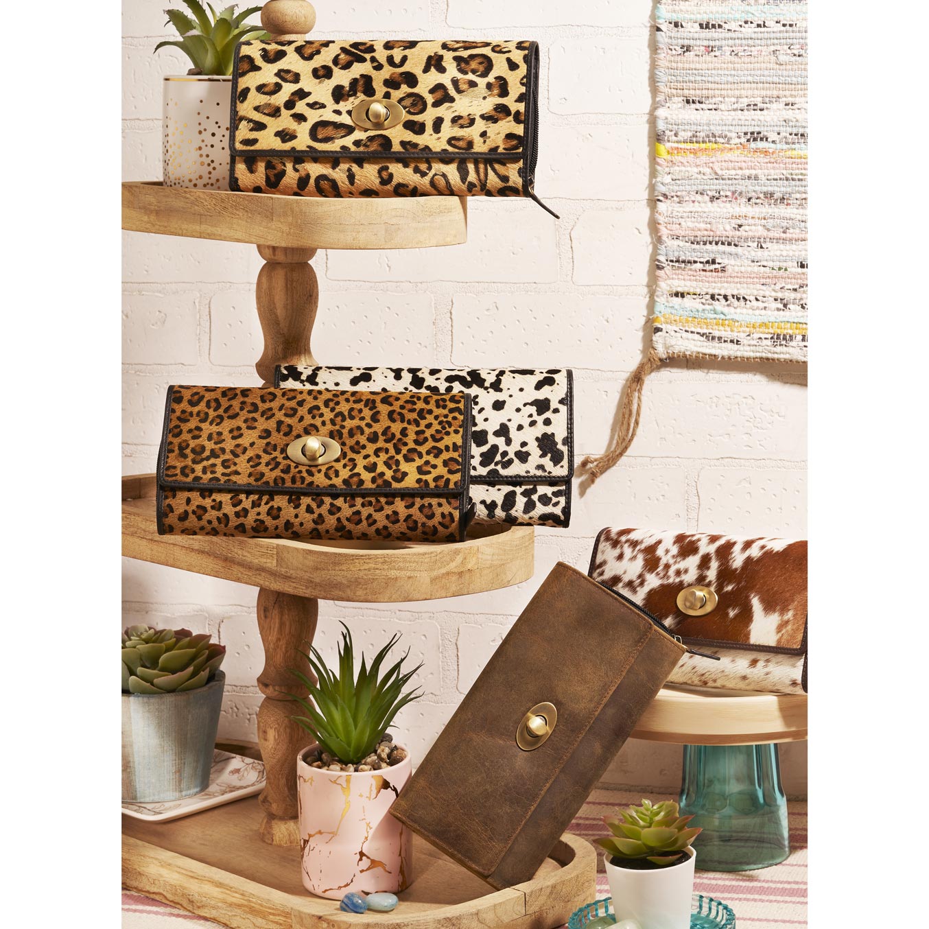 Ornate Leopard Print Wallet