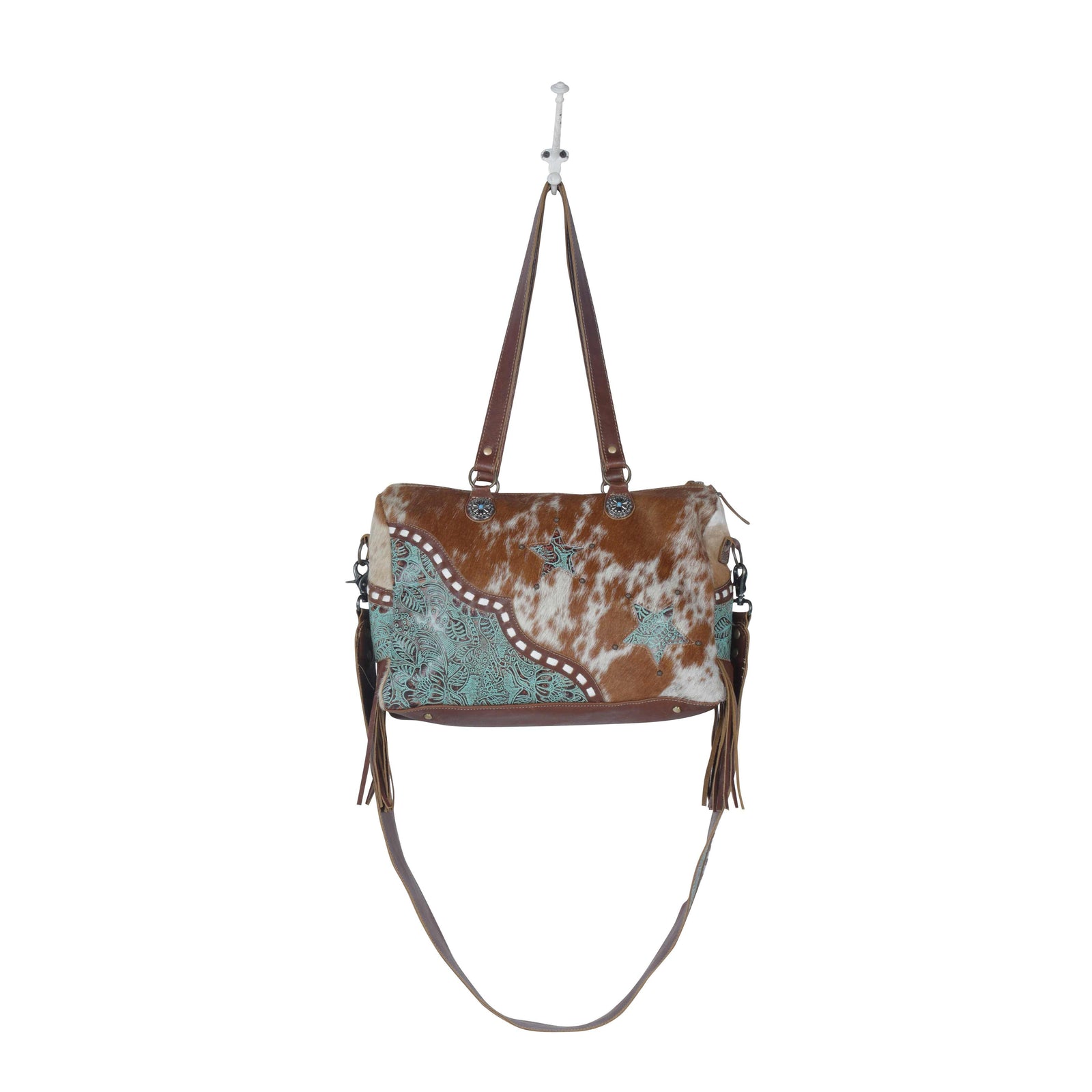 Turquoise Stars Concealed Bag