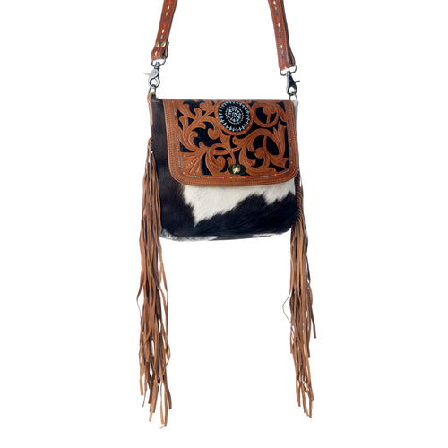 Brown Boughs  Hand-Tooled Bag