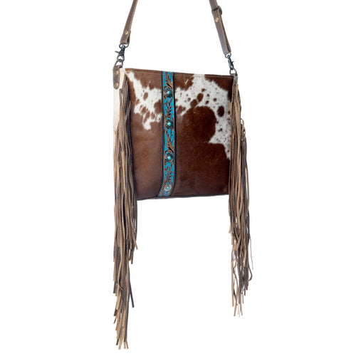 Azure Strip Hand-Tooled Bag