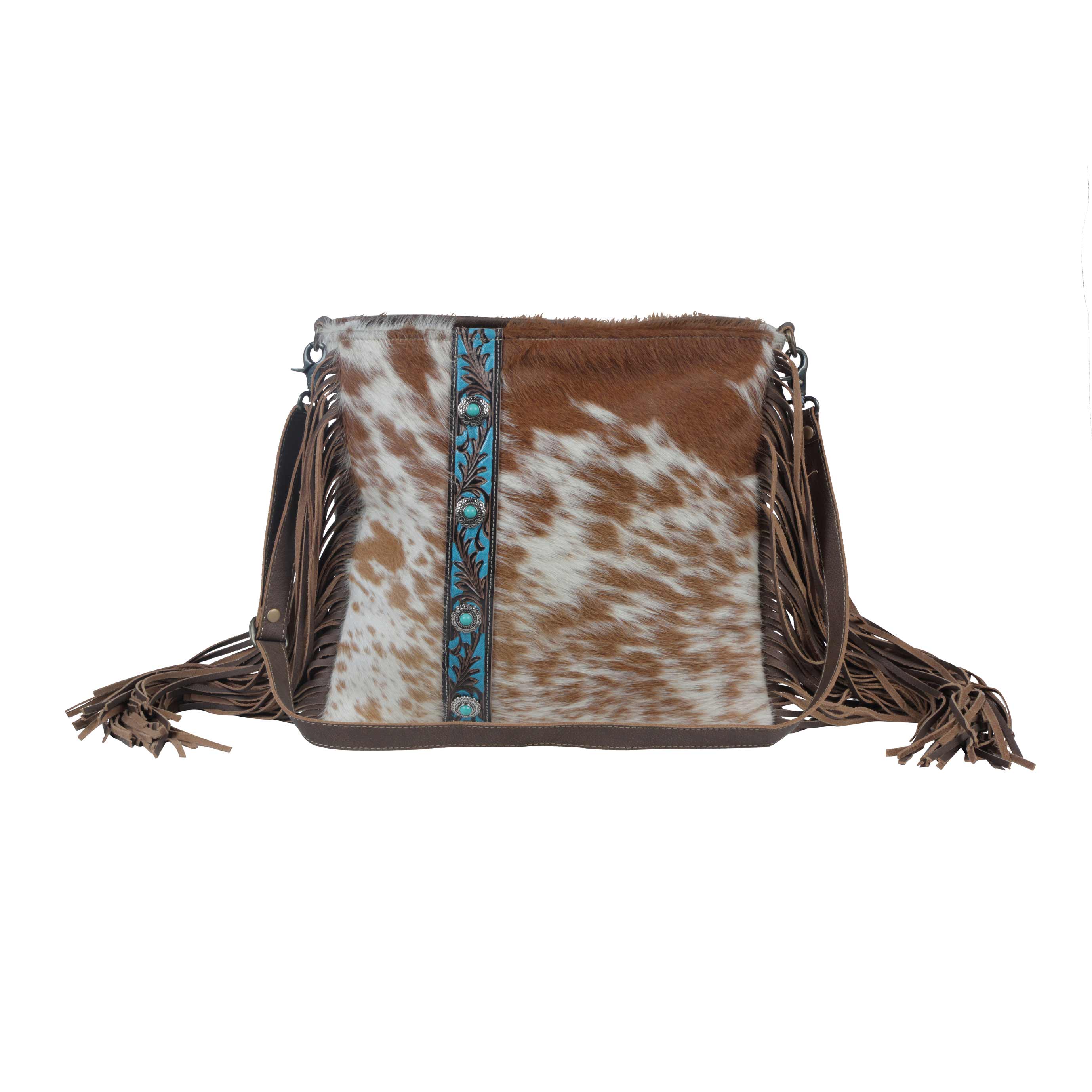 Azure Strip Hand-Tooled Bag