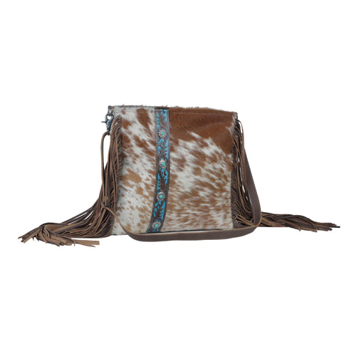 Azure Strip Hand-Tooled Bag