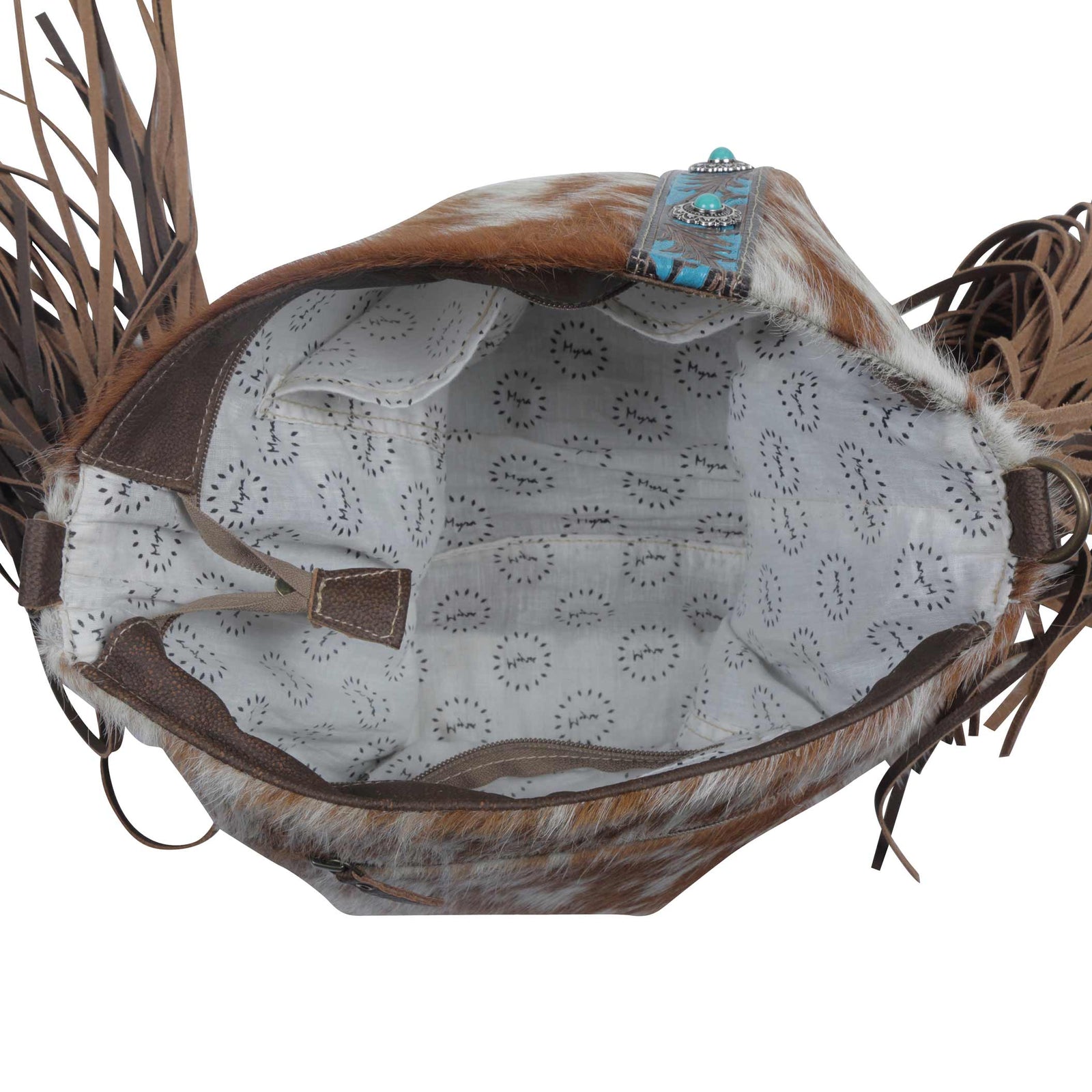 Azure Strip Hand-Tooled Bag