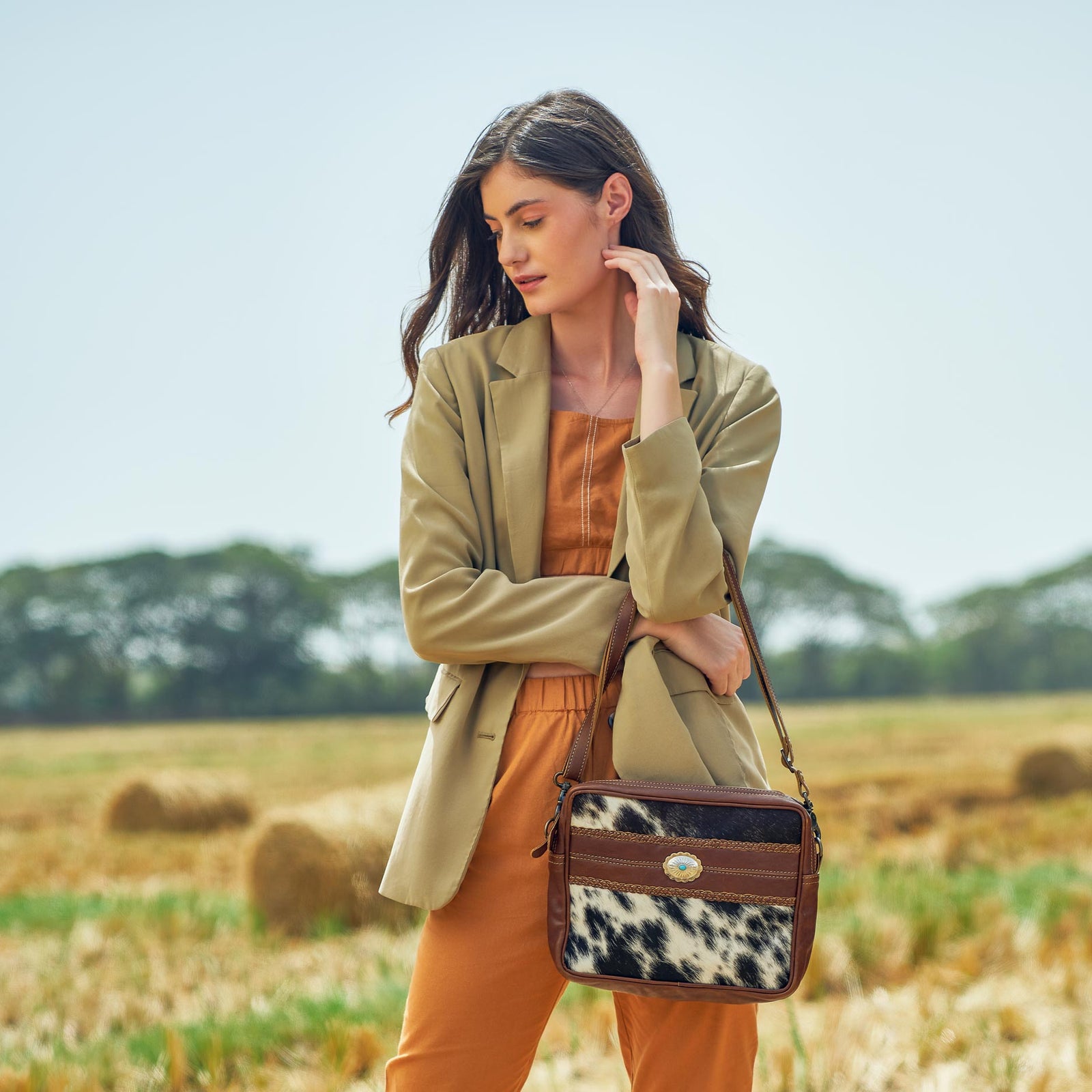 Silvi Leather & Hairon Bag