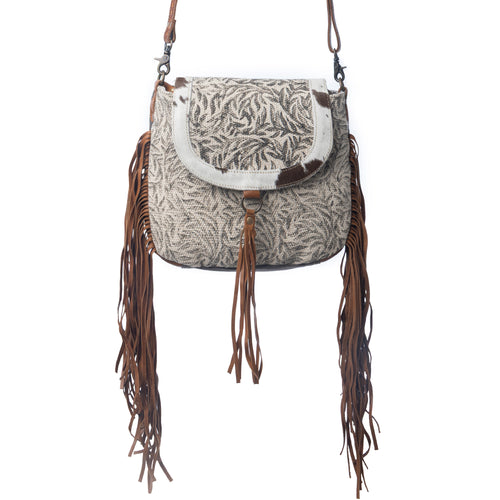 Monochromatic Foliage Shoulder Bag