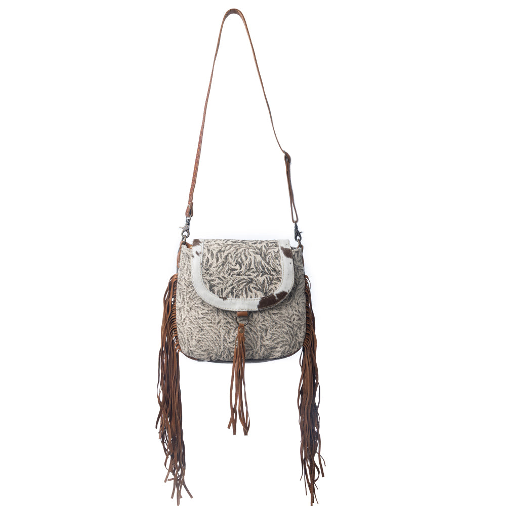 Monochromatic Foliage Shoulder Bag