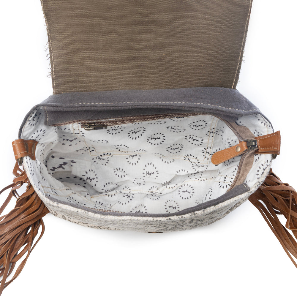 Monochromatic Foliage Shoulder Bag