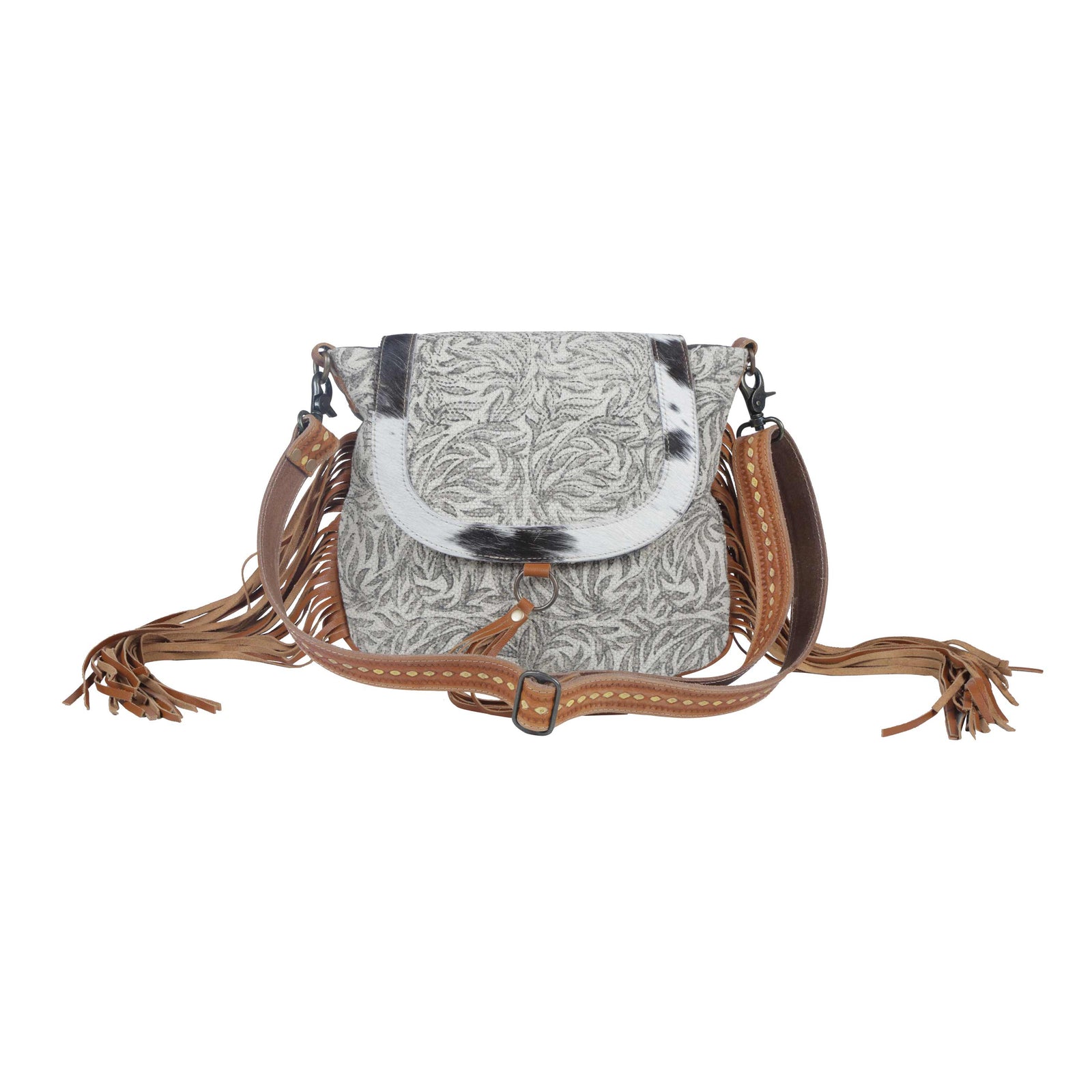 Monochromatic Foliage Shoulder Bag