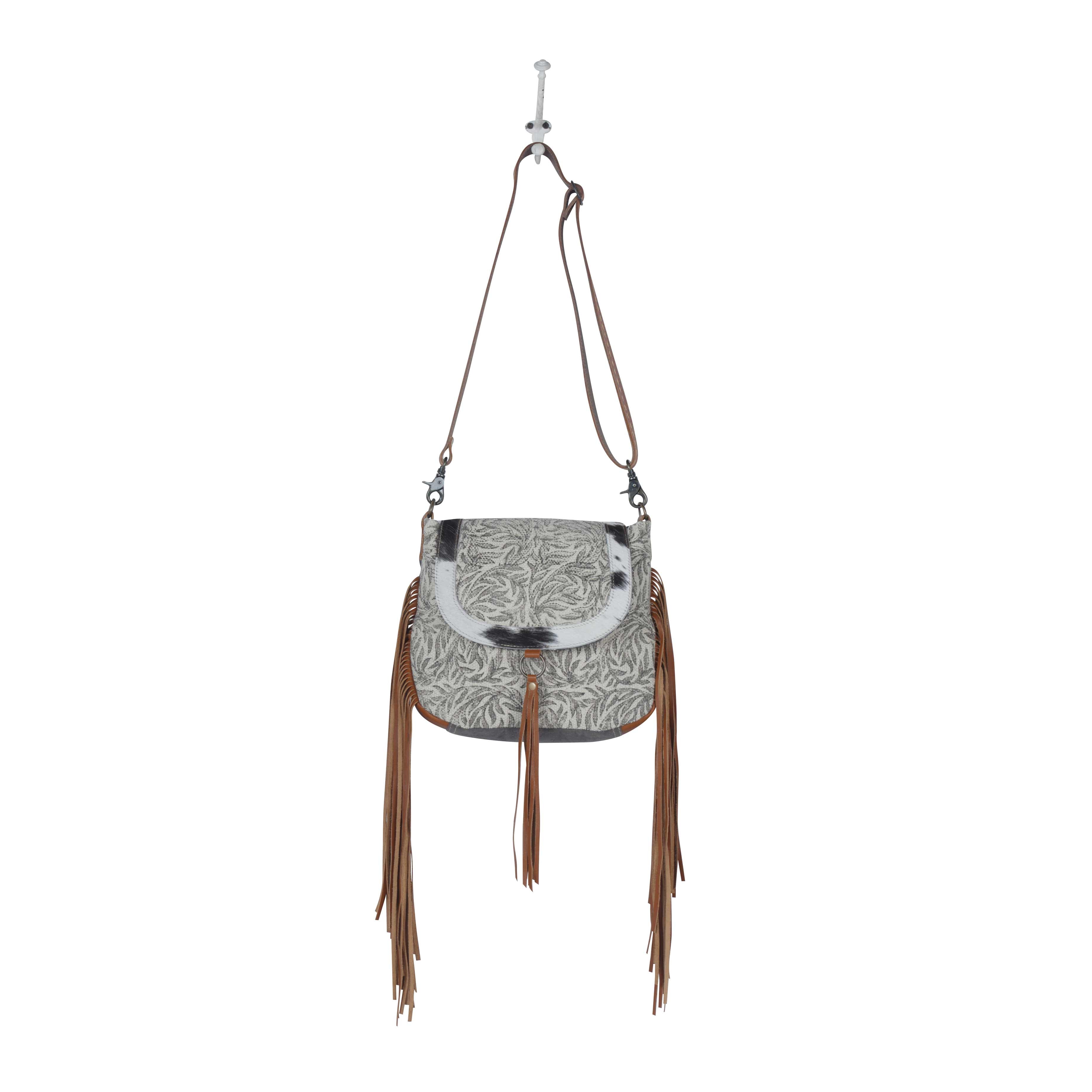 Monochromatic Foliage Shoulder Bag