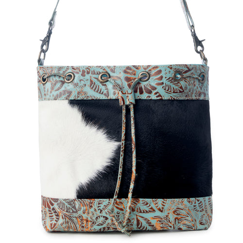 Teal Vines Bucket Bag