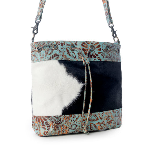 Teal Vines Bucket Bag