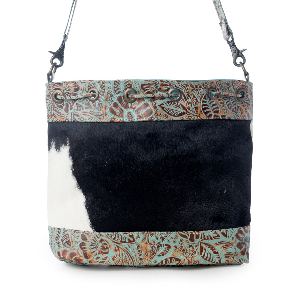 Teal Vines Bucket Bag
