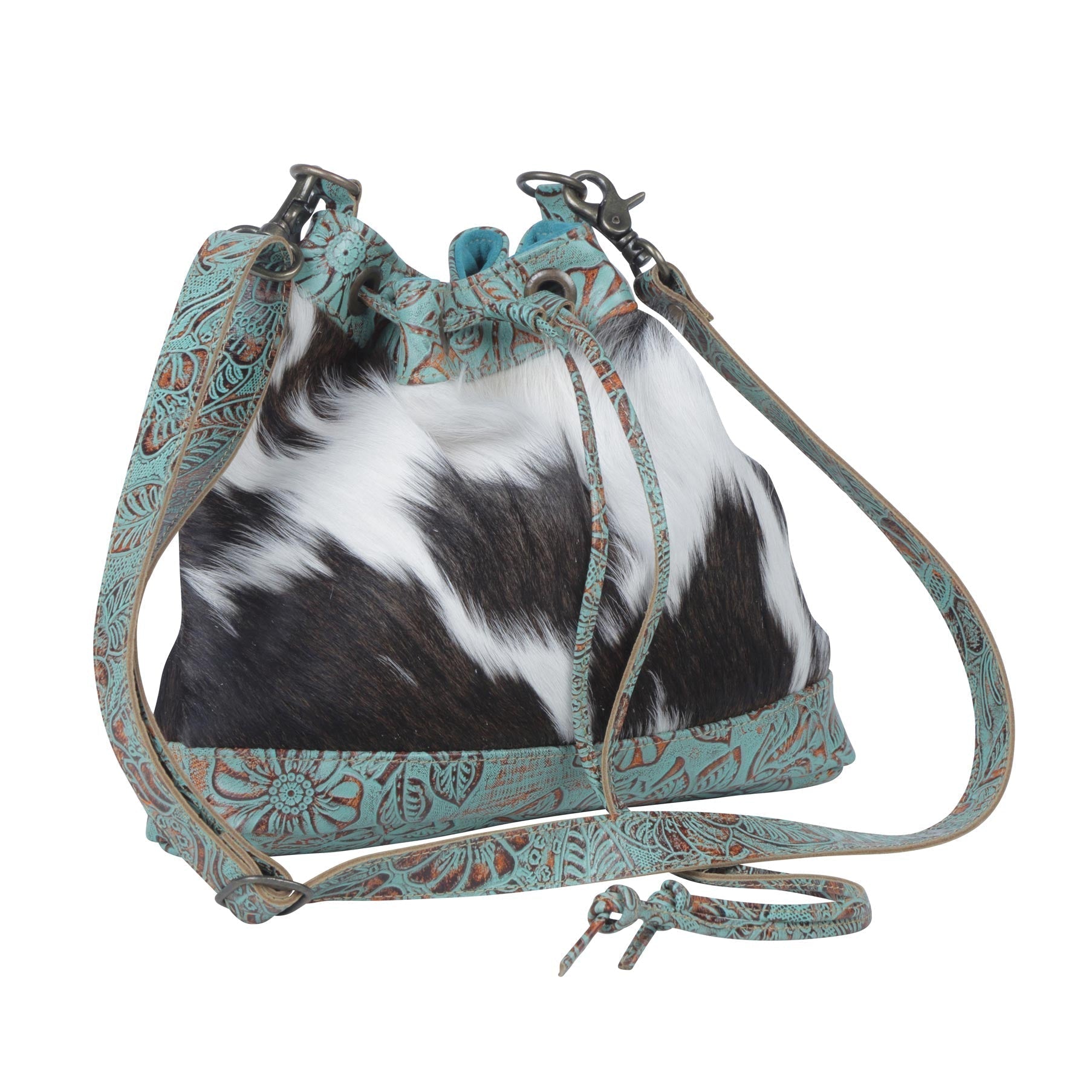 Teal Vines Bucket Bag