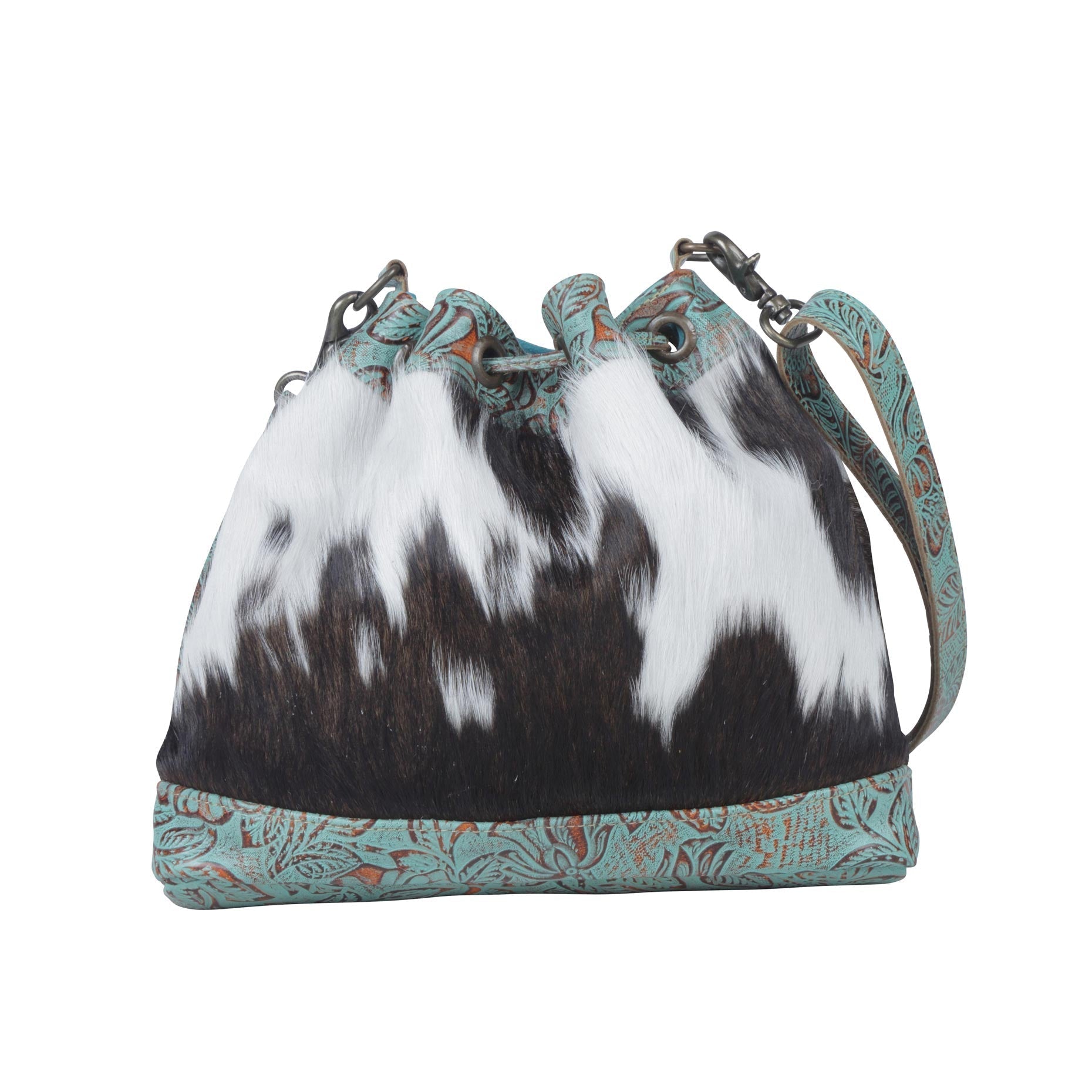 Teal Vines Bucket Bag