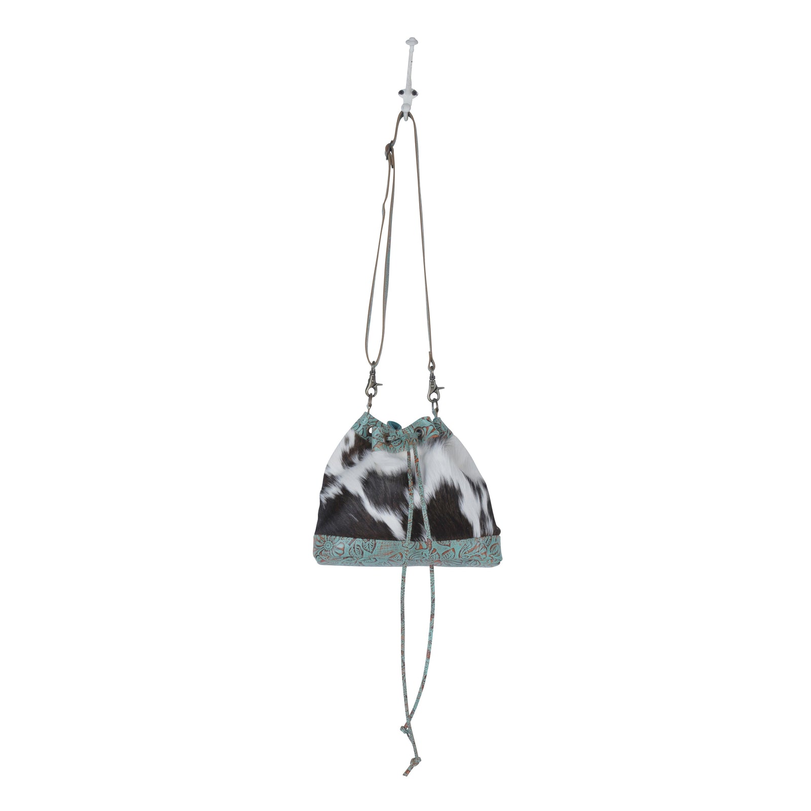Teal Vines Bucket Bag