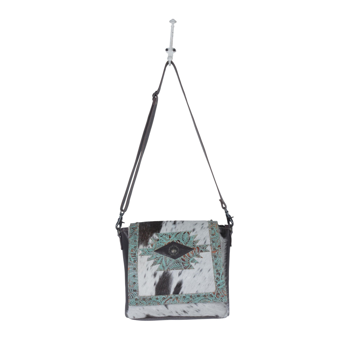 Teal Flowers Concealed Bag