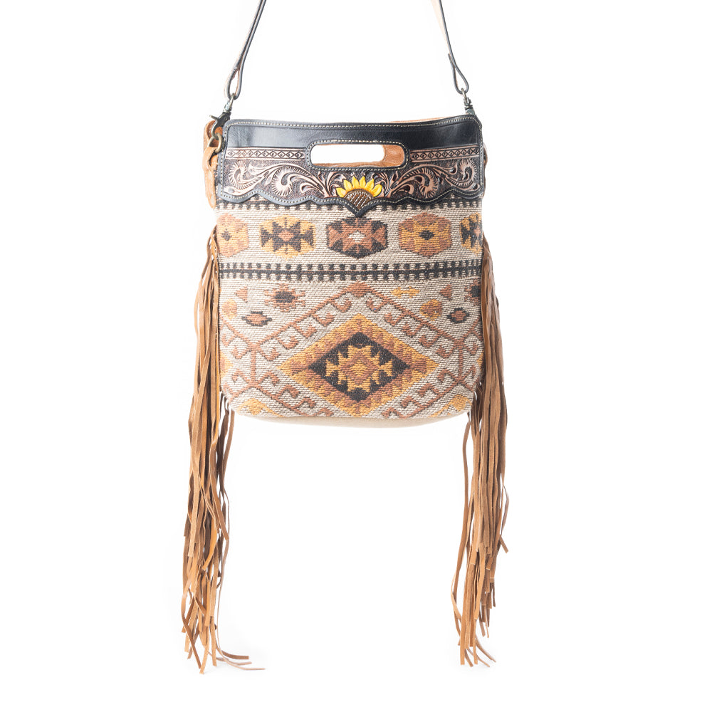 Helios  Hand-Tooled Bag