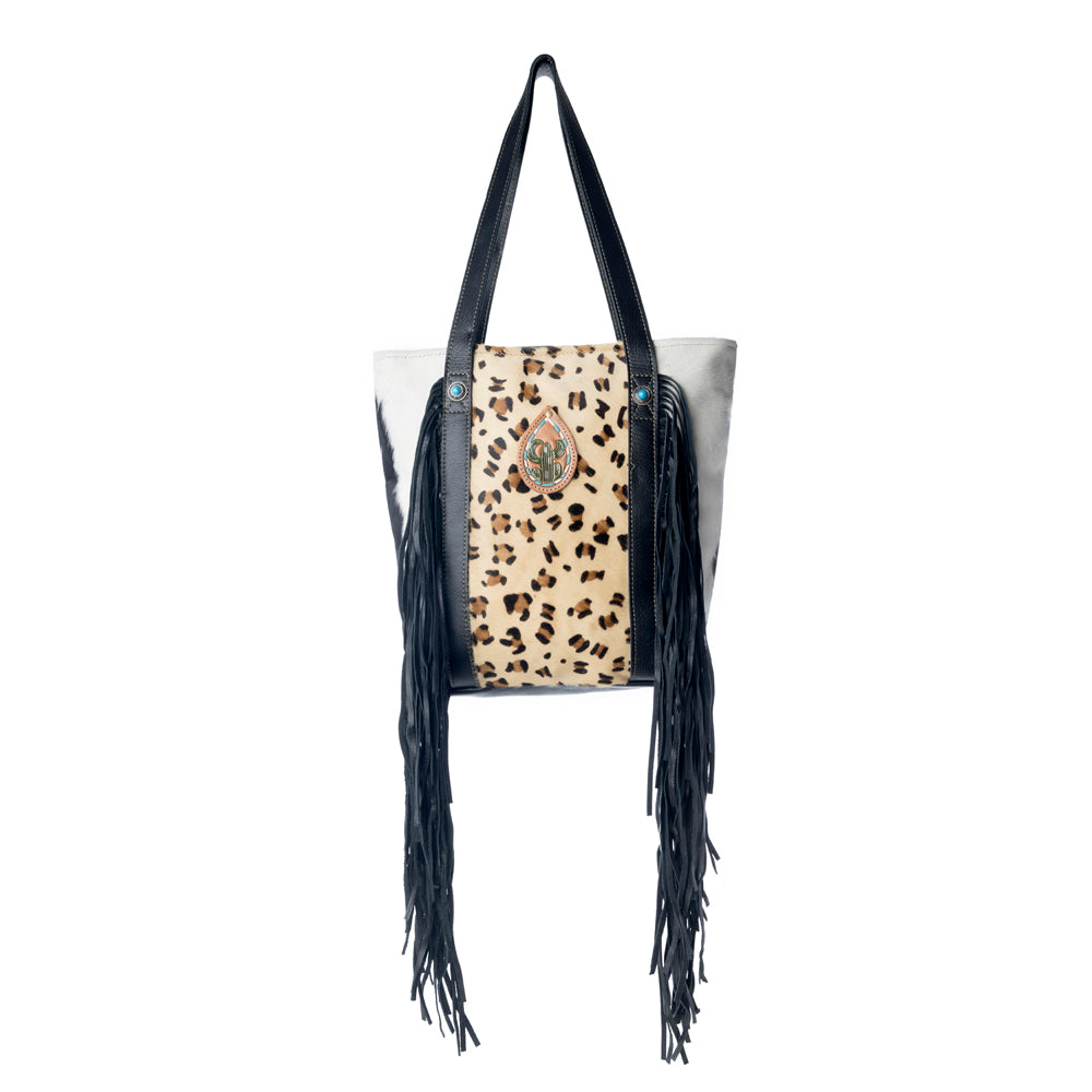 Vanilla Cr��me Leather & Hairon Bag