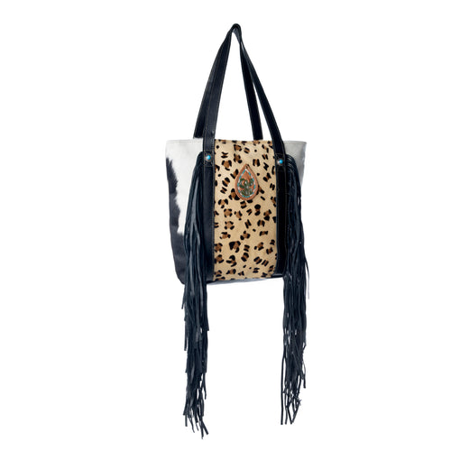 Vanilla Cr��me Leather & Hairon Bag