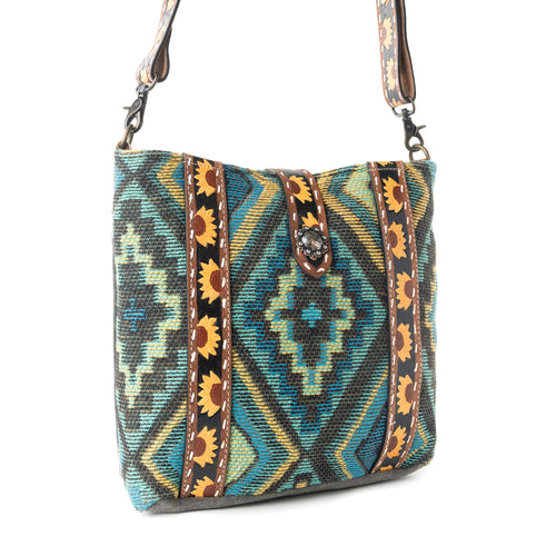 Forest Mist Hand-Tooled Bag