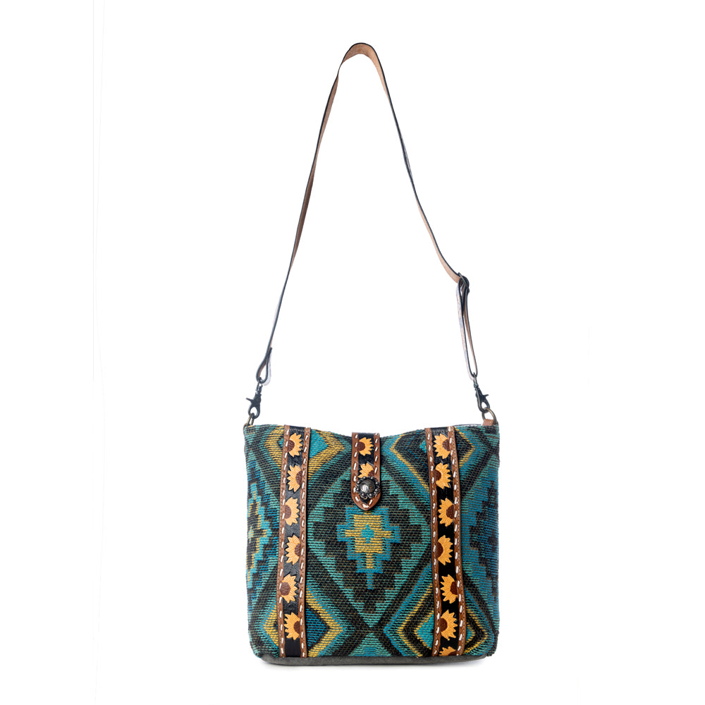 Forest Mist Hand-Tooled Bag