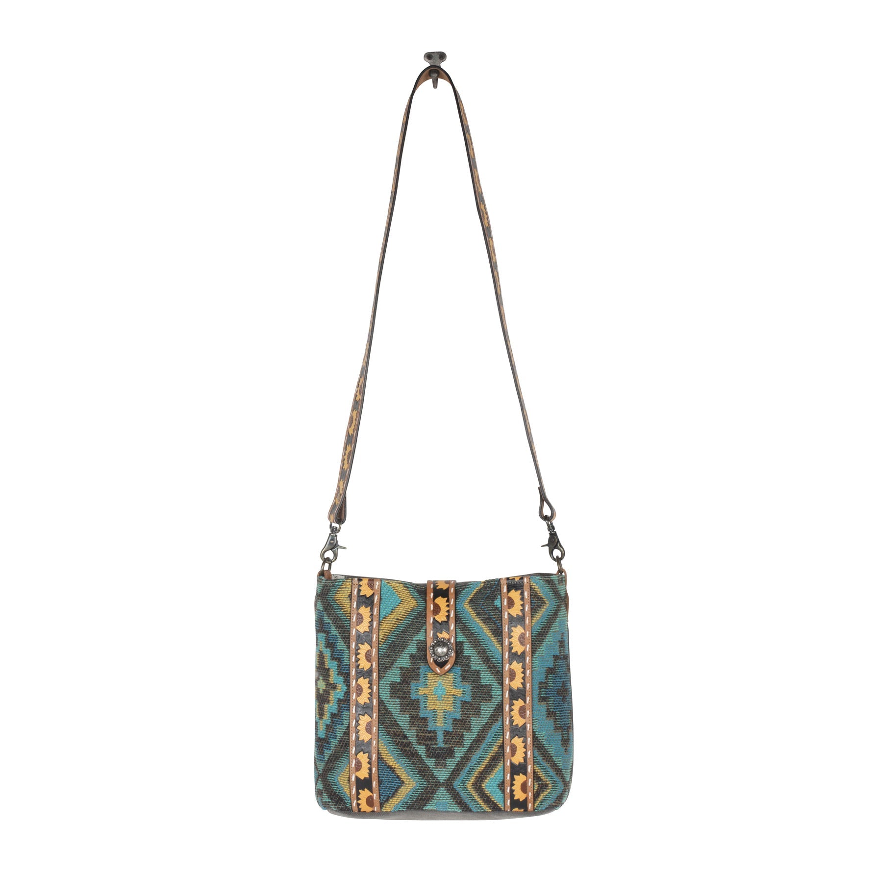 Forest Mist Hand-Tooled Bag