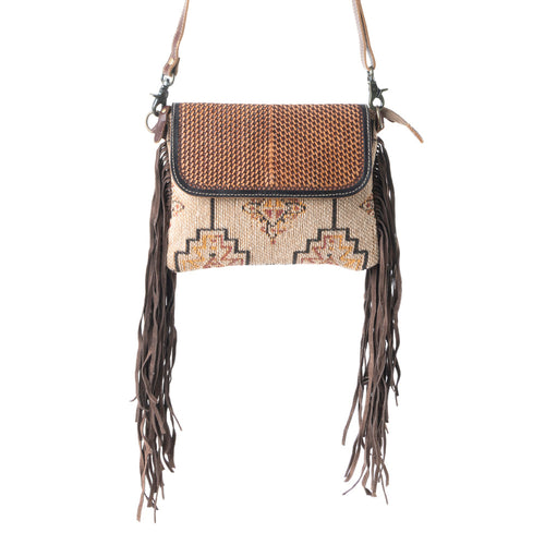 Sandy Rosewood Hand-Tooled Bag