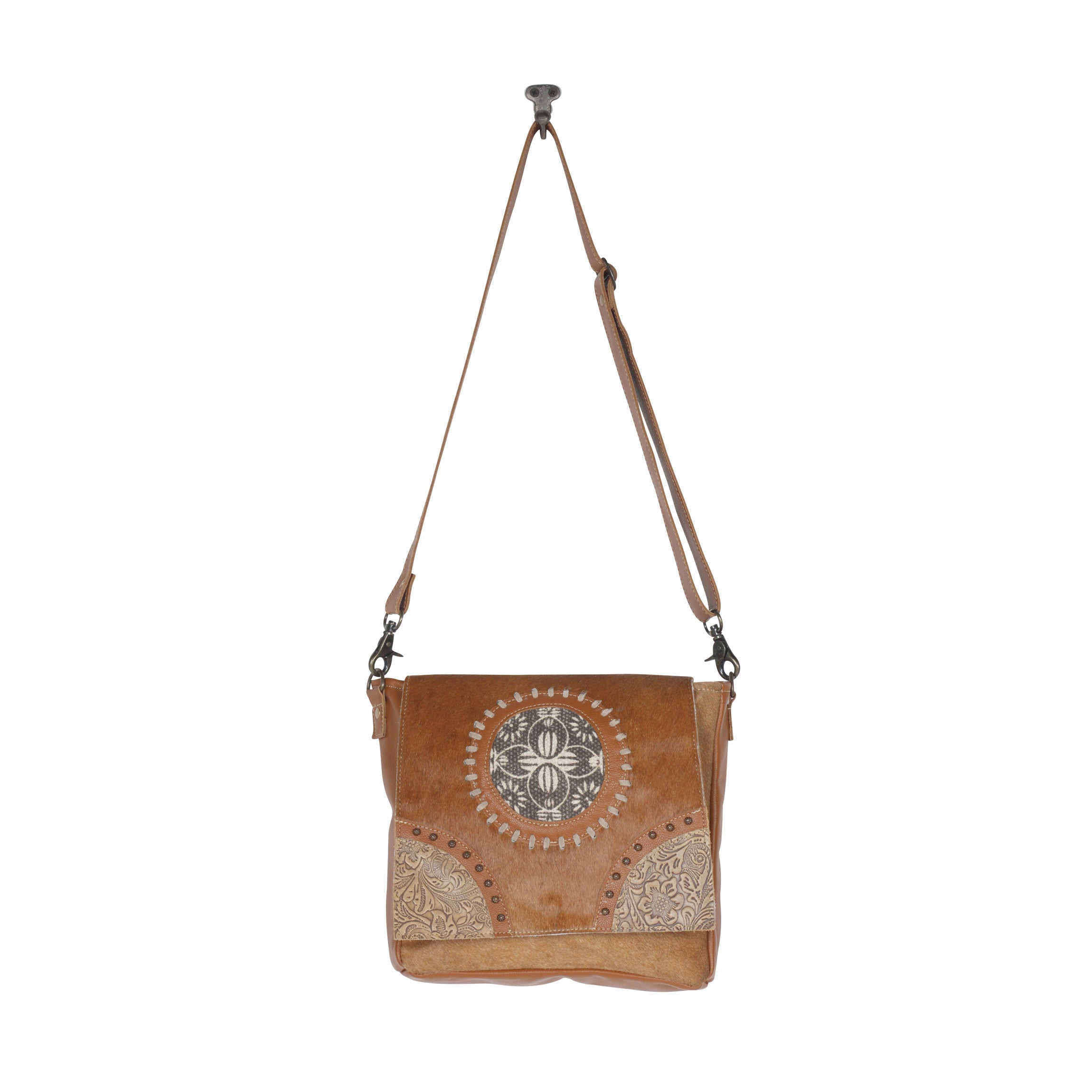 Vintage Hues Leather & Hairon Bag