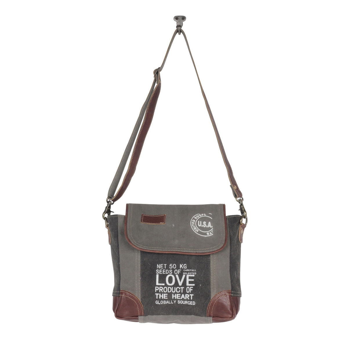 Preppy Gray Shoulder Bag