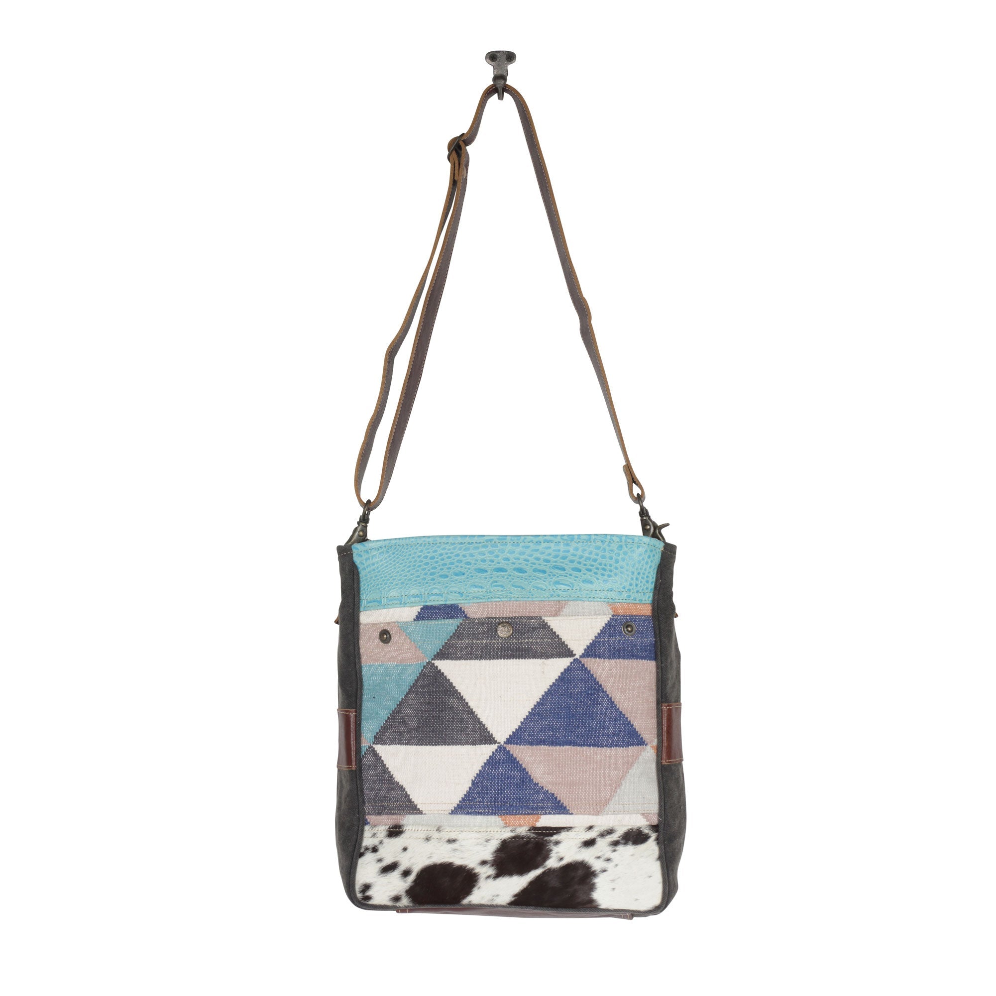 Geometric Accent Shoulder Bag