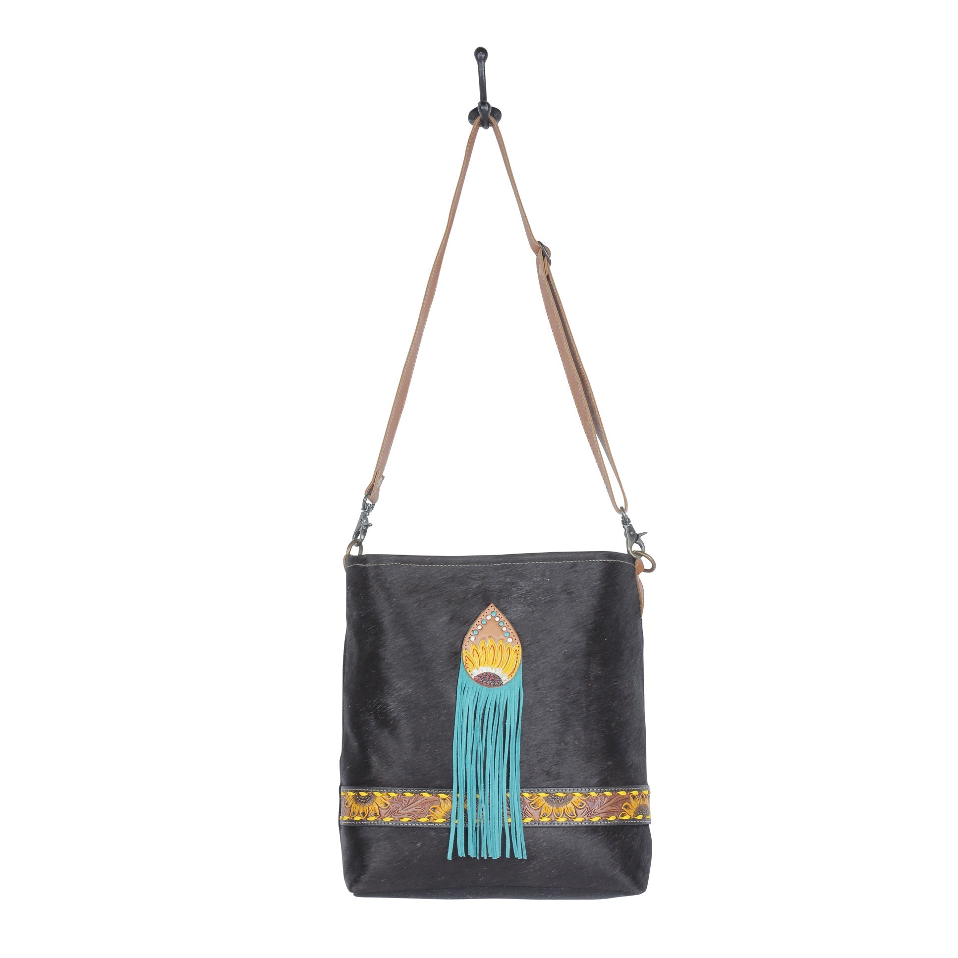 Blue candle Hand-Tooled Bag