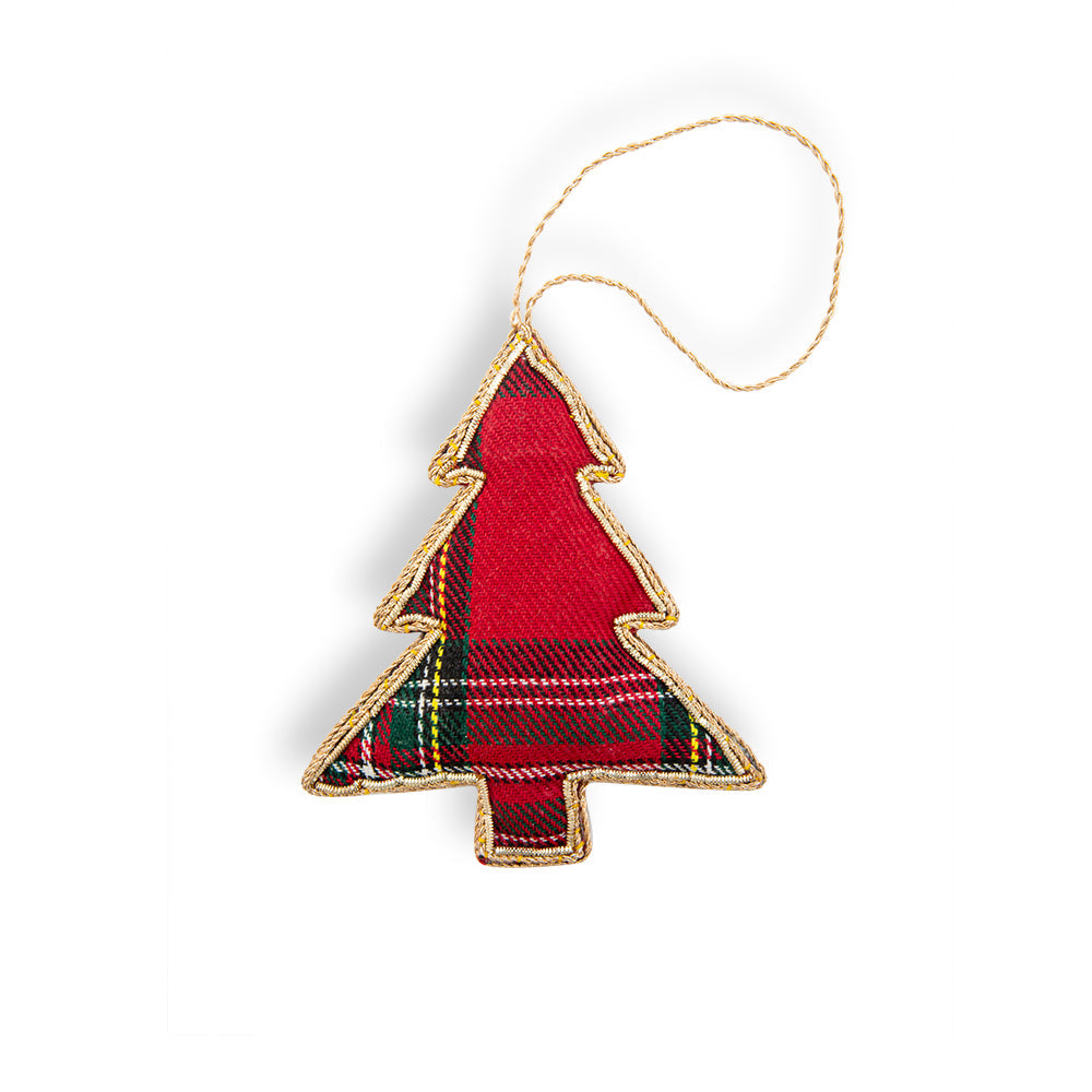 Plaid Cheer Christmas Tree Ornament