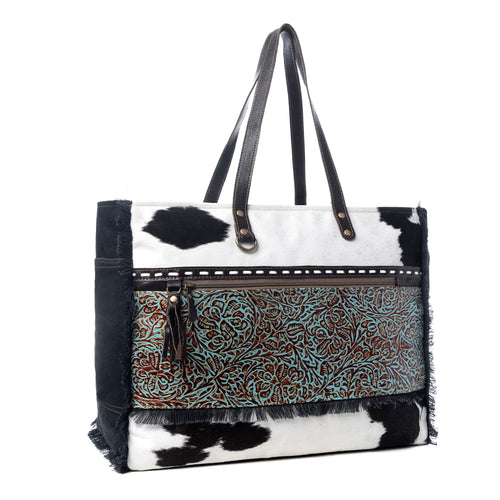 Sea Grass Canvas & Hairon Bag