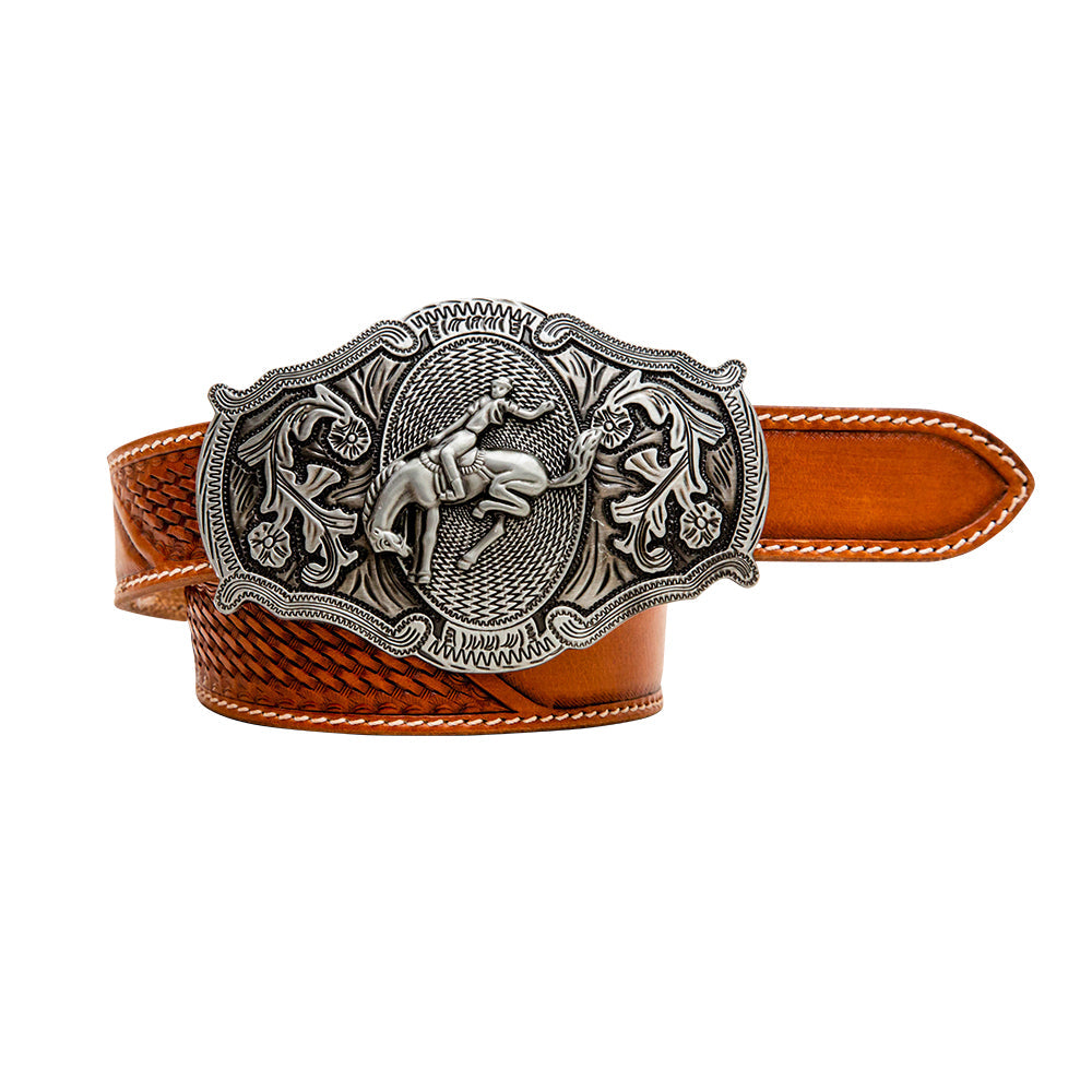 Coco-Bean Hand-Tooled Leather Women's Belt