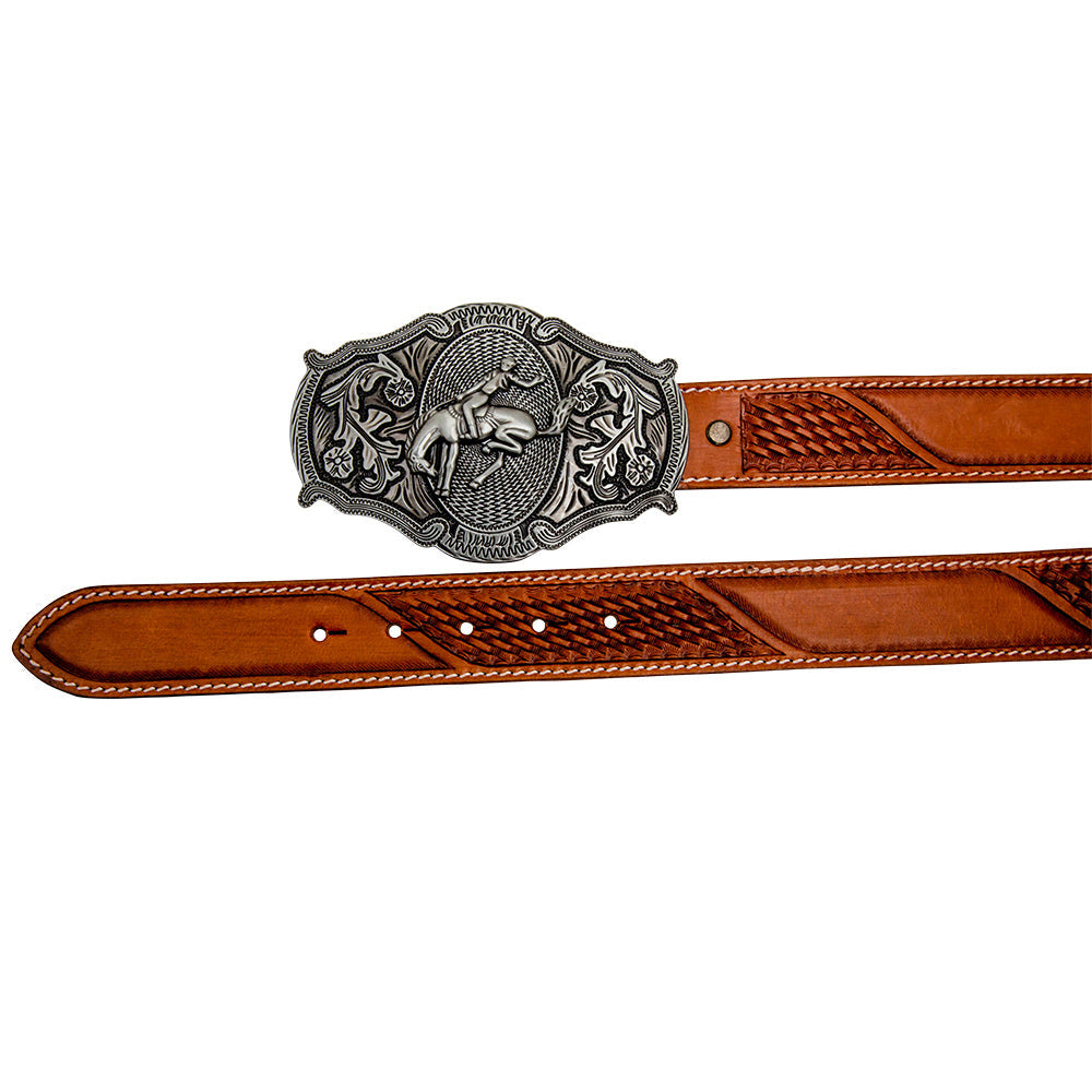 Coco-Bean Hand-Tooled Leather Belt