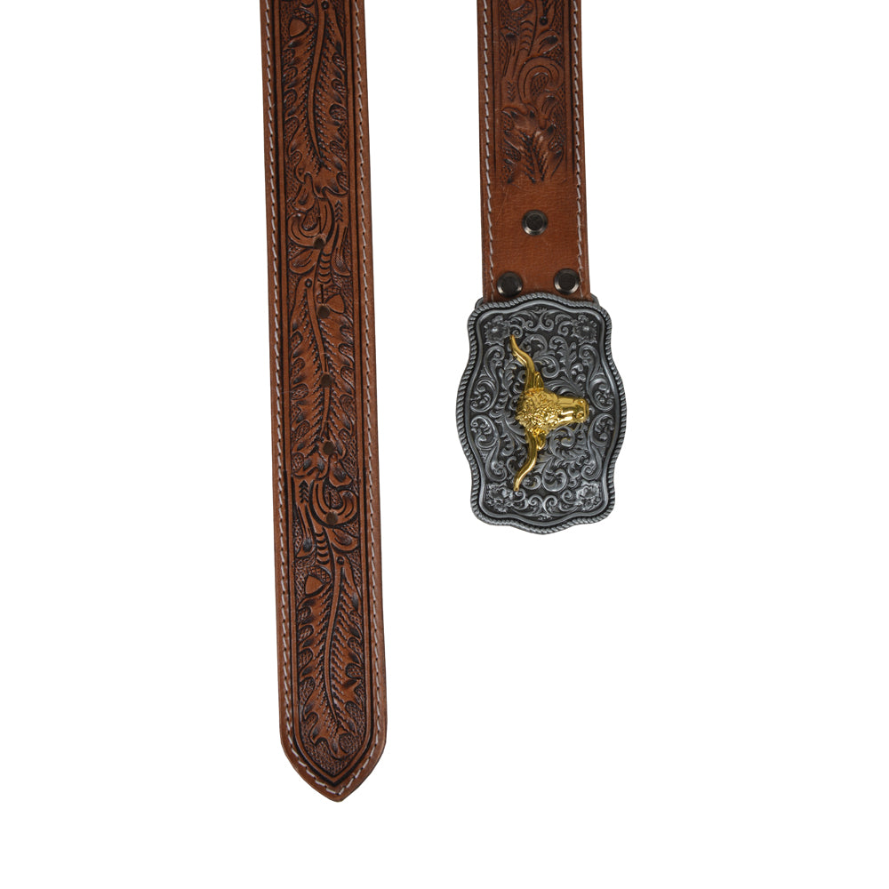 Frenzy Hand-Tooled Leather Belt