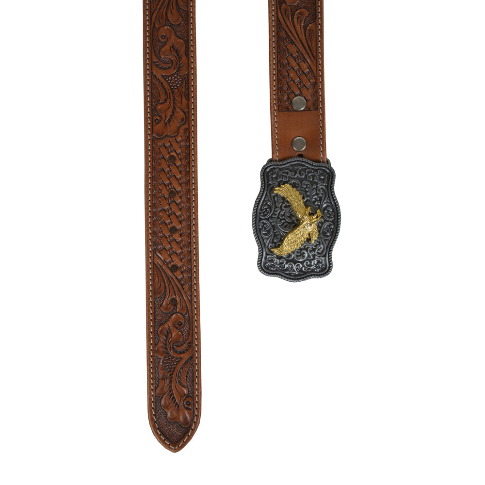 Vines Hand-Tooled Leather Belt